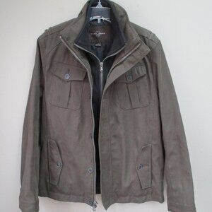Mens Black Brown 1826 Dress Jacket with hood